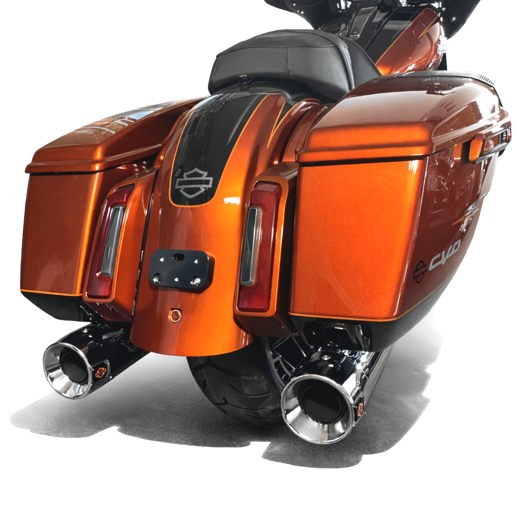 Adapterplatte für Kennzeichenhalter || Konzipiert für: H-D Street Glide ab 24 / Road Glide ab 24 / CVO Street Glide ab 24 / CVO Road Glide ab 24 / CVO Road Glide ST ab 24