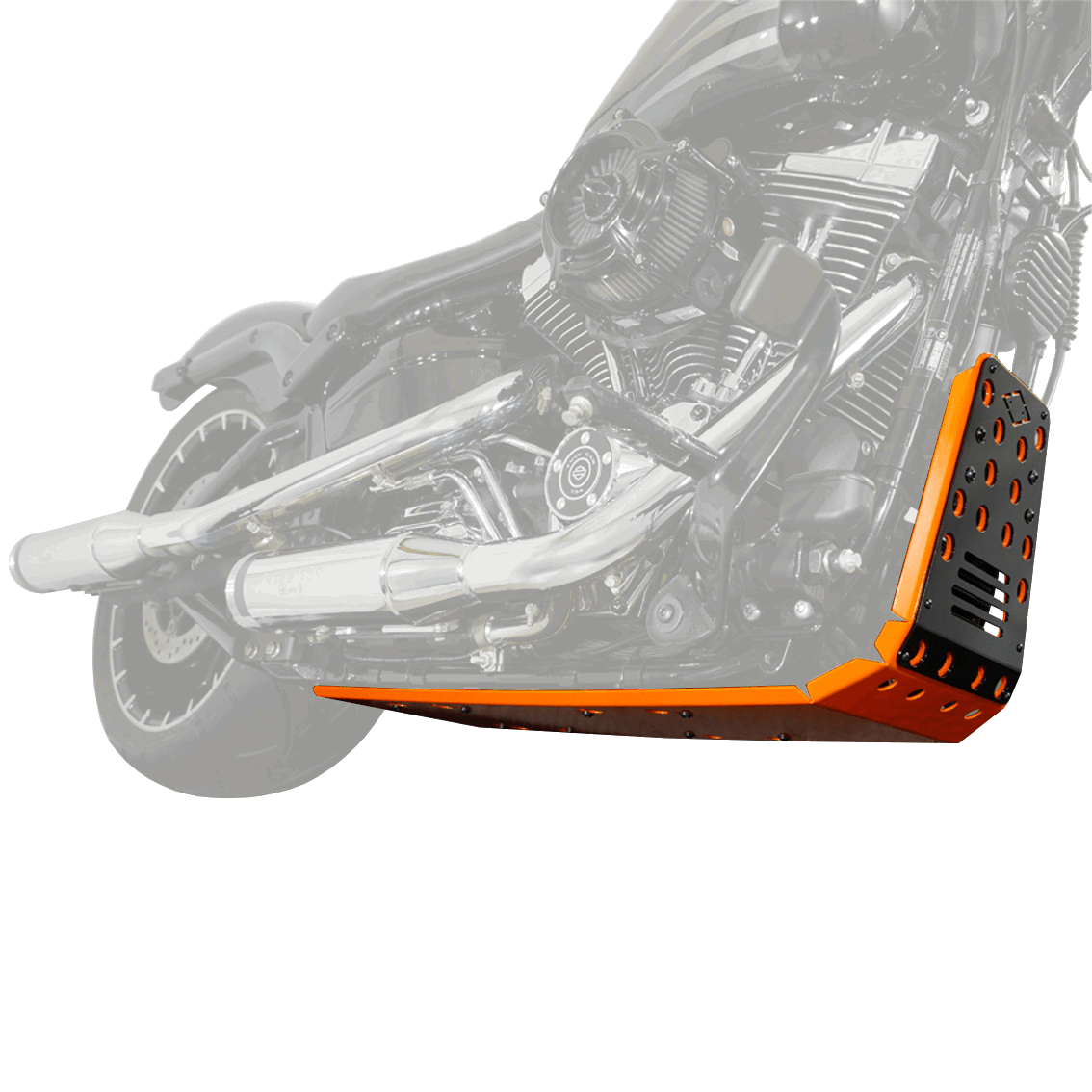 Motorschutz / Unterfahrschutz | Orange || Konzipiert für: Harley-Davidson Softail Breakout 2013-2017