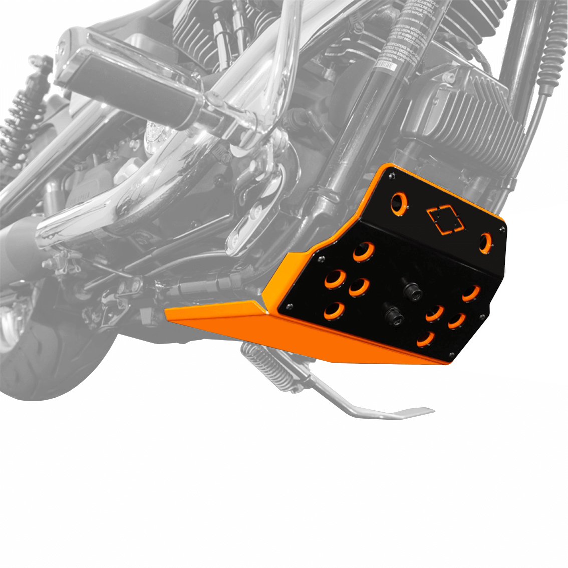 Motorschutz / Unterfahrschutz | Orange || Konzipiert für: Harley-Davidson Dyna 1990–2017
