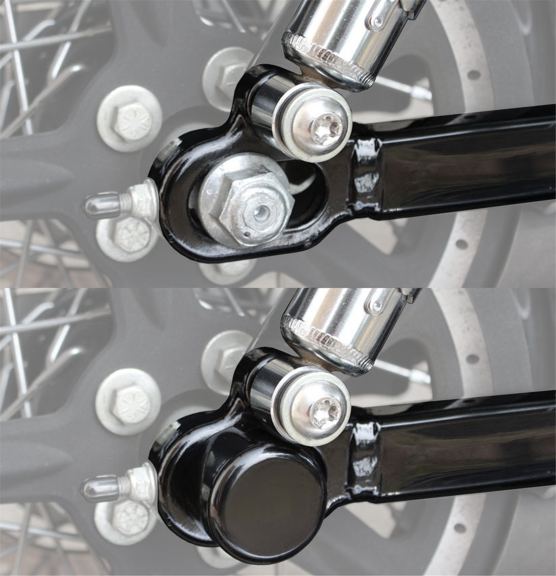 Achsen Cover Heck || Konzipiert für: Harley Davidson Sportster Bj. 04 – 13