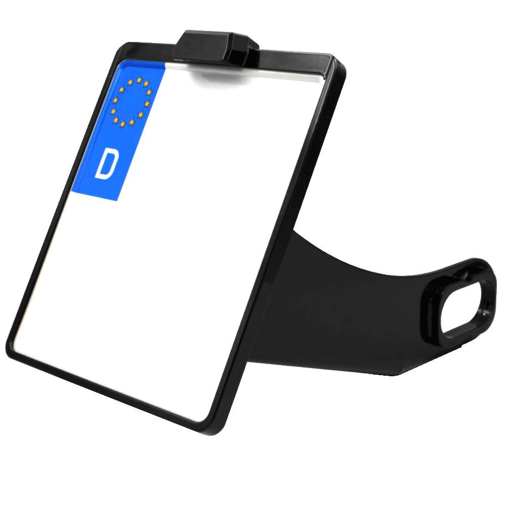 Kennzeichenhalter seitlich mit TÜV-TGA || Konzipiert für