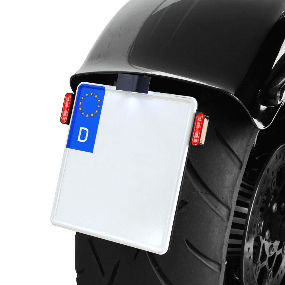 License plate base plate with SMD brake/taillight - JAX