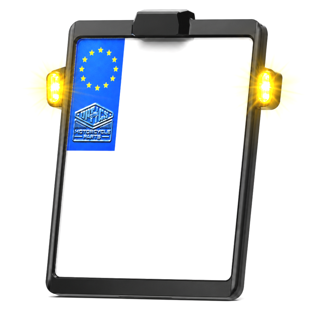 Kennzeichenträger Platte Flash | Kennzeichenbeleuchtung | TIG Blinker || Konzipiert für: Universal 180x200