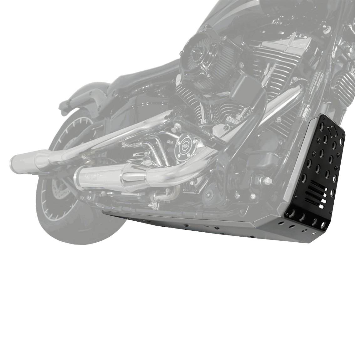 Motorschutz / Unterfahrschutz | Silber || Konzipiert für: Harley-Davidson Softail Breakout 2013-2017