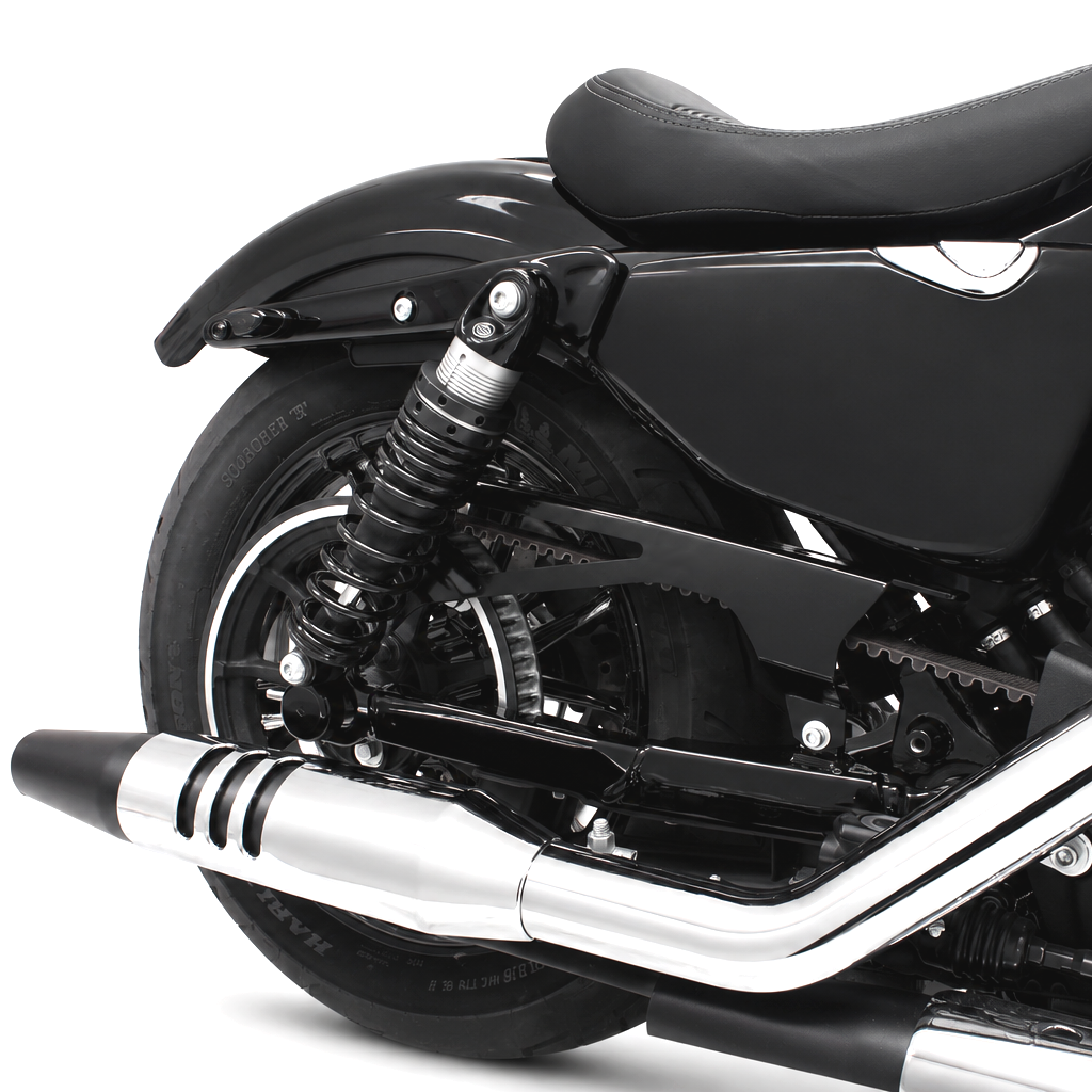 Beltschutz T1 schwarz || Konzipiert für: Harley Davidson Sportster Bj. 04 – 20