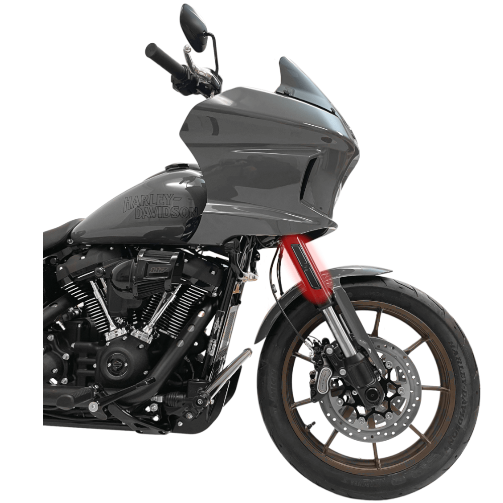 Gabelreflektor Cover  || Konzipiert für: Harley-Davidson Sportster Bj. 02 - 20 / Softail Bj. 02 - aktuell / Dyna Bj. 02 - 17 / V-Rod Bj. 02 - 17 / Touring Bj. 02 - aktuell