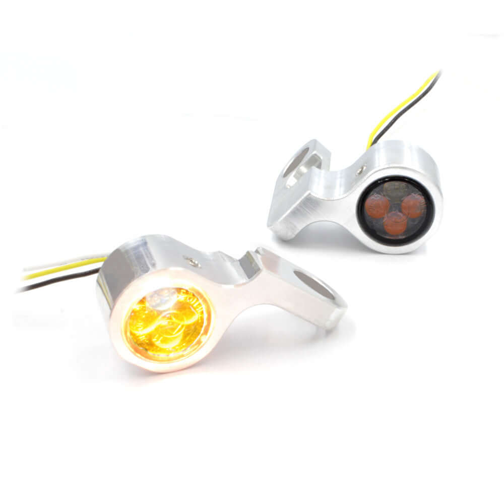 SMD Lenkerarmaturen Blinker 2 in 1 IOMP - PINEY || Konzipiert für: Harley-Davidson Softail Bj. 90 – 14 / Dyna Bj. 90 – 17 / Sportster Bj. 90 – 03