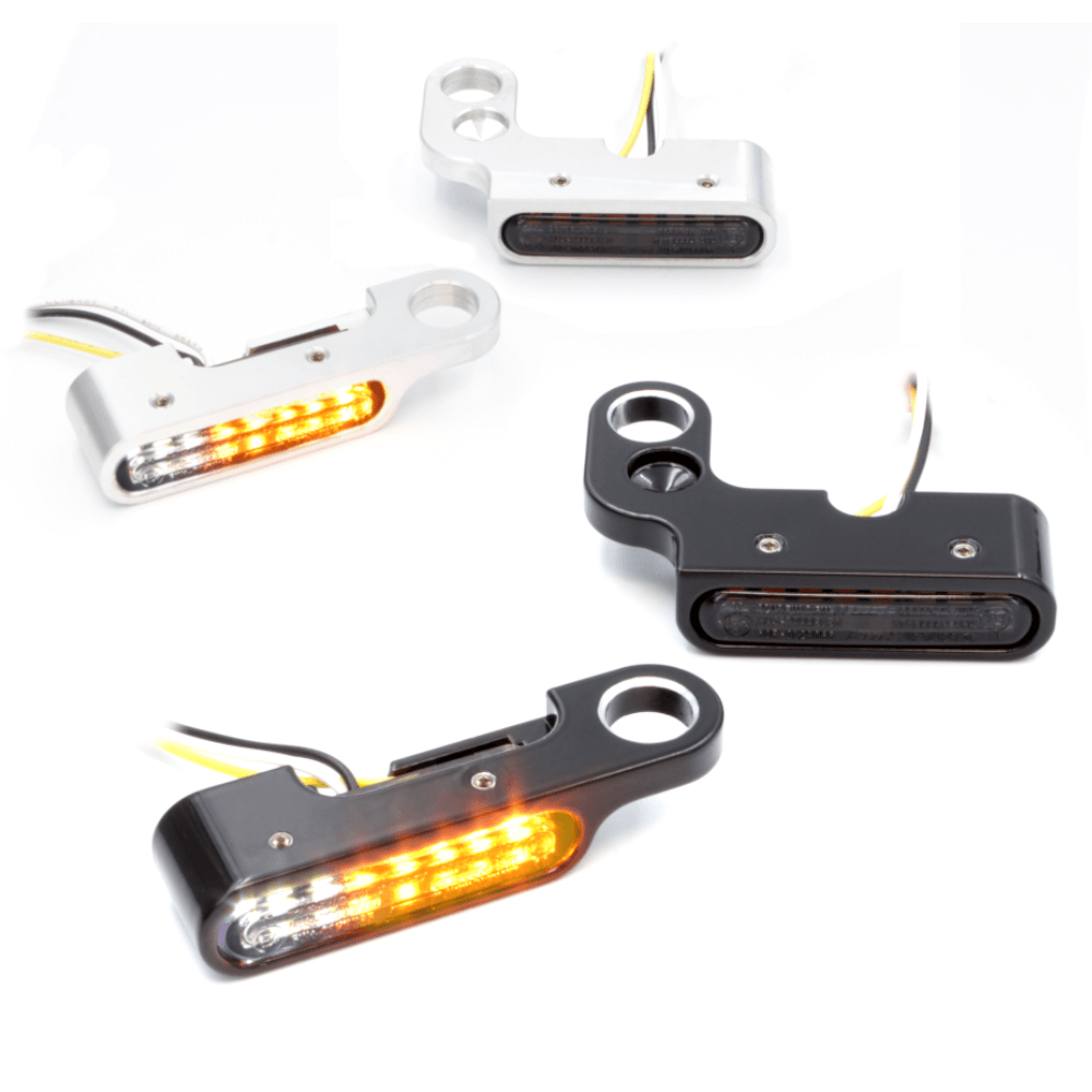 SMD Lenkerarmaturen Blinker 2 in 1 IOMP - JAX || Konzipiert für: Harley-Davidson Softail Bj. 90 – 14 / Dyna Bj. 90 – 17 / Sportster Bj. 90 – 03