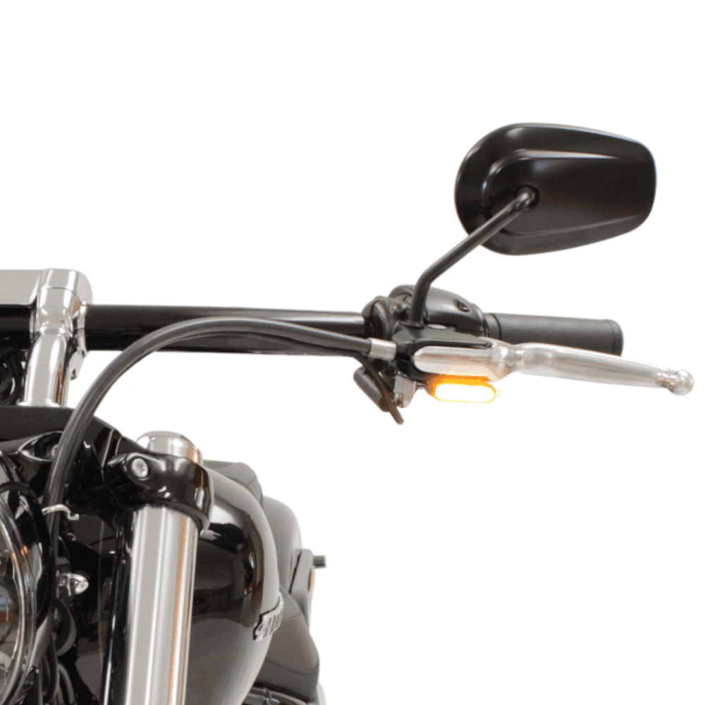 SMD Lenkerarmaturen Blinker IOMP - JAX || Konzipiert für: Harley-Davidson Sportster Bj. 14 – 20