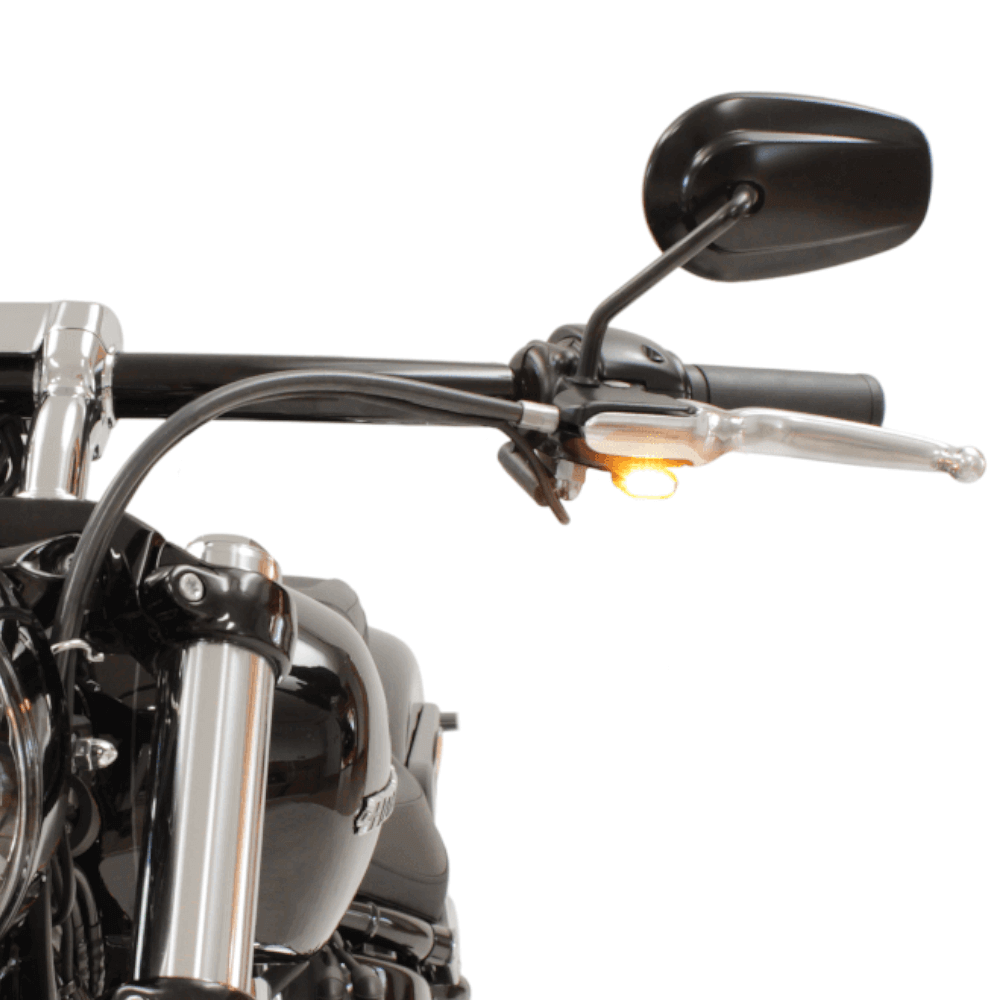 SMD Lenkerarmaturen Blinker IOMP - TIG || Konzipiert für: Harley-Davidson Softail Bj. 90 – 14 / Dyna Bj. 90 – 17 / Sportster Bj. 90 – 03