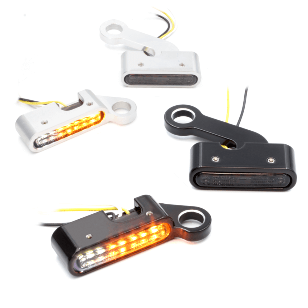 SMD Lenkerarmaturen Blinker 2 in 1 IOMP - JAX || Konzipiert für: Harley-Davidson Sportster Bj. 04 – 13