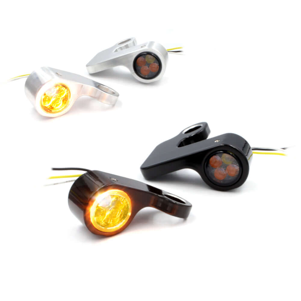 SMD Lenkerarmaturen Blinker 2 in 1 IOMP - PINEY || Konzipiert für: Harley-Davidson Sportster Bj. 04 – 13