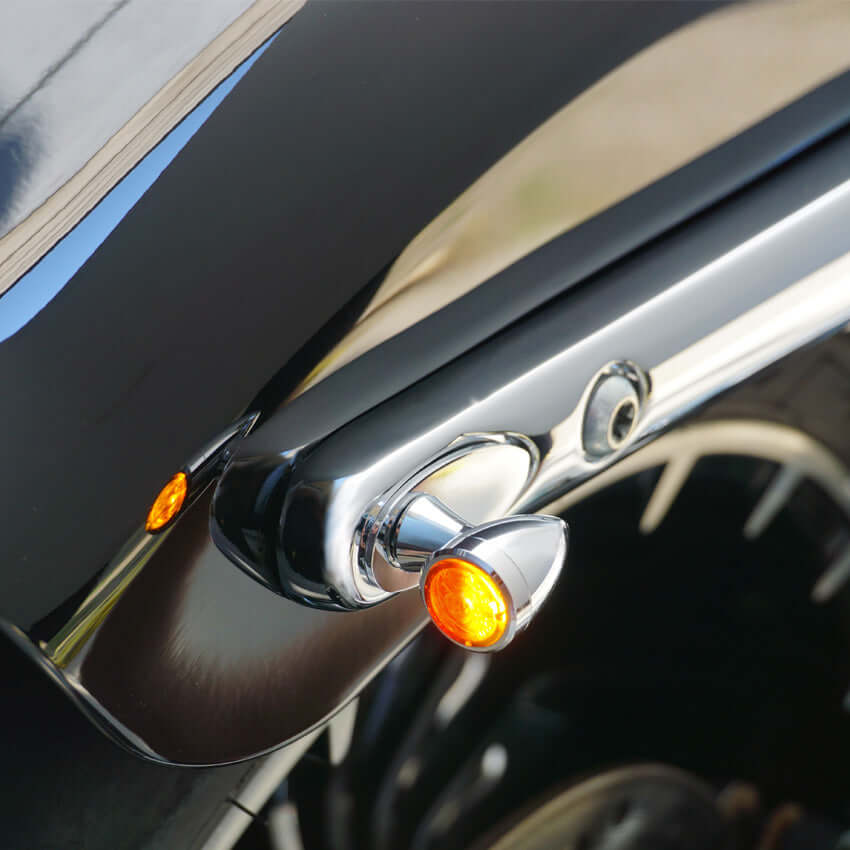 SMD Blinker 3 in 1 | D 19,5 x 31 mm | chrom | M8 || Konzipiert für: Universal