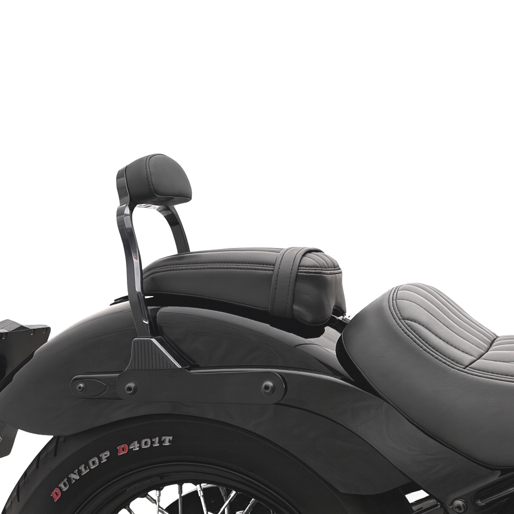 Sissy Bar Schwarz || Konzipiert für: H-D Softail Street Bob Bj. 18 – aktuell / Softail Standard Bj. 20 – aktuell