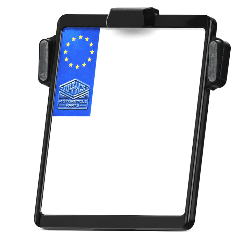 Kennzeichenträger Platte Flash | Kennzeichenbeleuchtung | JAX Blinker 3 in 1 || Konzipiert für: Universal 180x200