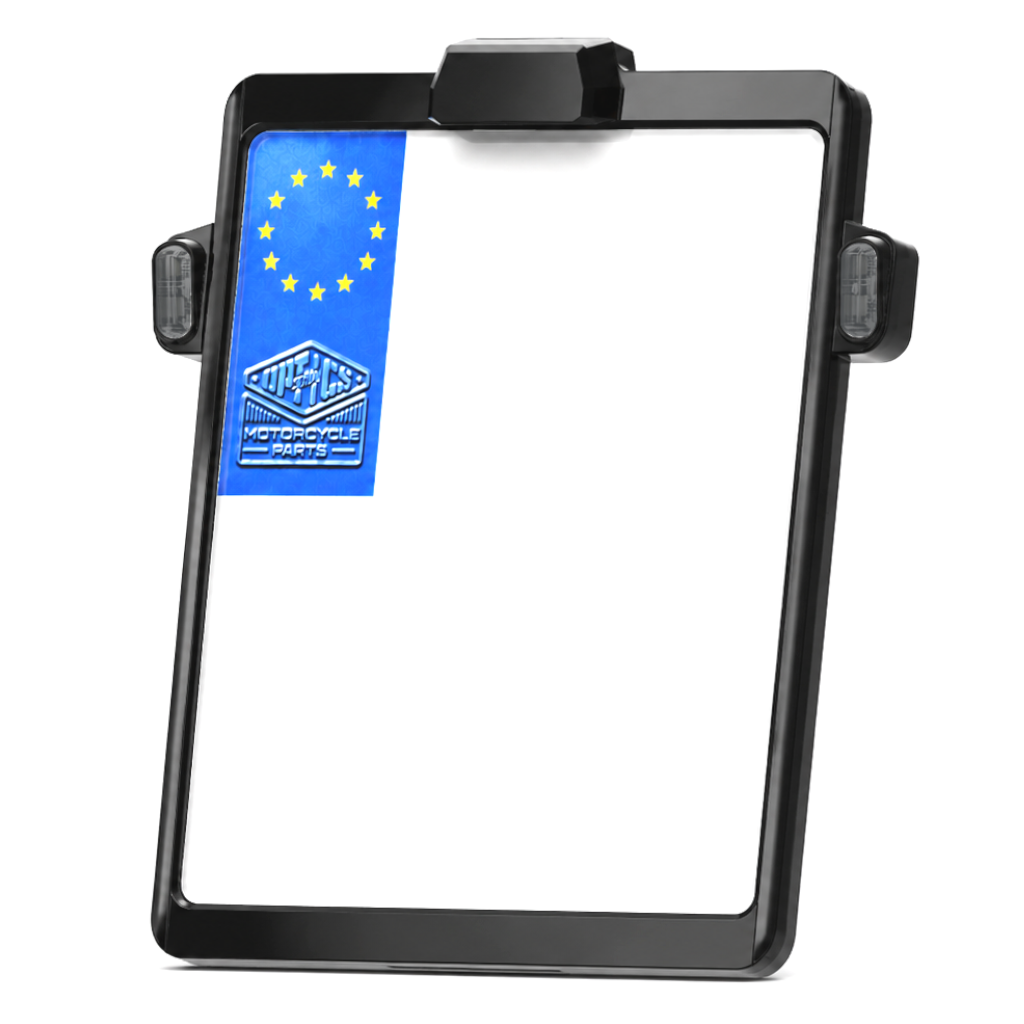 Kennzeichenträger Platte Flash | Kennzeichenbeleuchtung | TIG Blinker || Konzipiert für: Universal 180x200