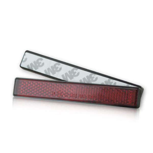 Reflector - reflector | rectangular | 102.5 x 15.3 x 7 mm | red