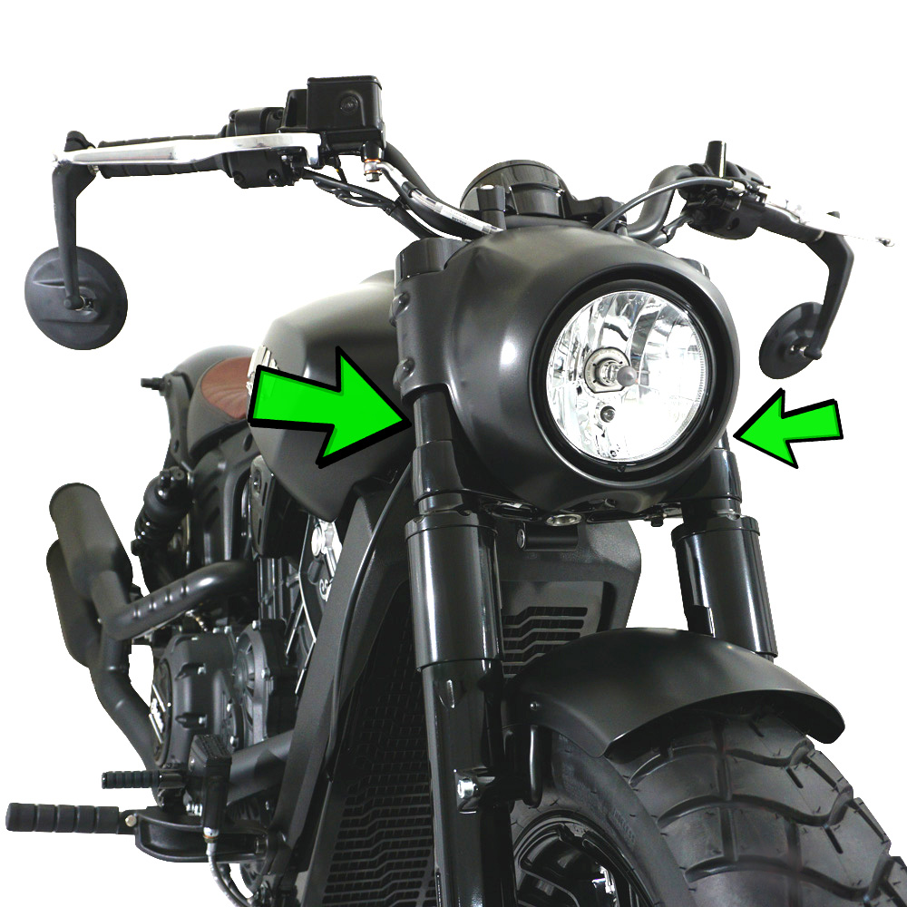 Gabelrohrabdeckung Hülsen mit LED Blinker für Harley Davidson Dyna Modelle