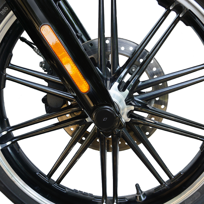 IRON OPTICS Schwingen Achsen Cover für Harley Davidson Softail bis 2017 Typ2
