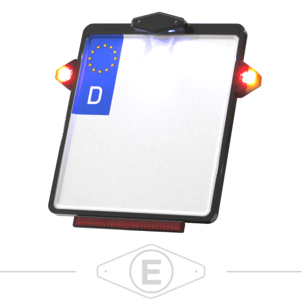 License plate base plate IOMP | License plate light | PINEY 3 in 1